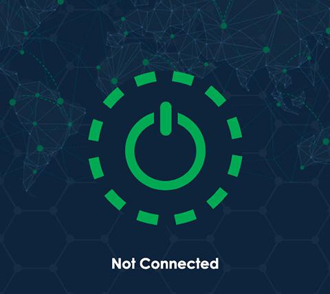 Comet China VPN connect step 1, tap on button to connect to VPN